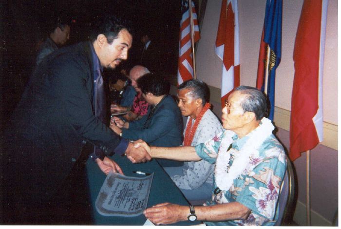 Promoted and recognized as Official Founder of the Art of Modern Farang Mu Sul by the Martial Arts Collective Society - 1999 